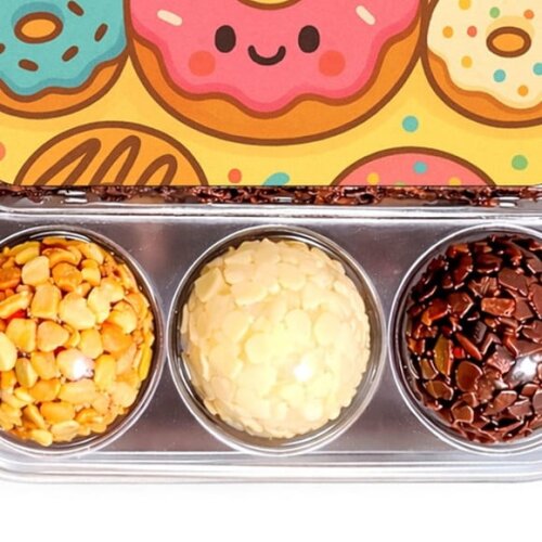 Embalagem Bolo Docinhos Personalizada Donuts