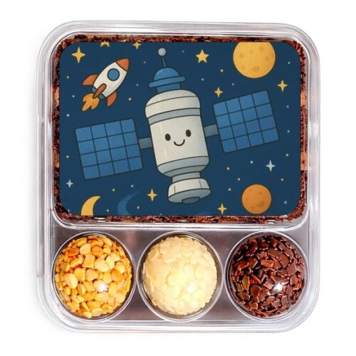 Embalagem Bolo Docinhos Personalizada Estação Espacial
