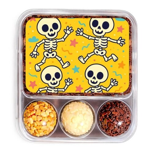 Embalagem Bolo Docinhos Personalizada Esqueletinhos Kids