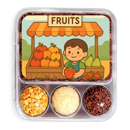 Embalagem Bolo Docinhos Personalizada Feira de Frutas