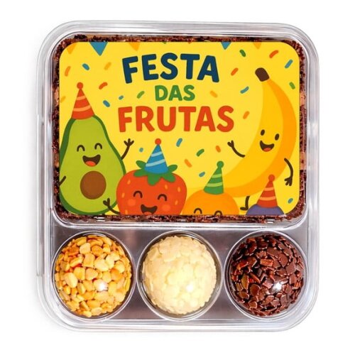 Embalagem Bolo Docinhos Personalizada Festa das Frutas