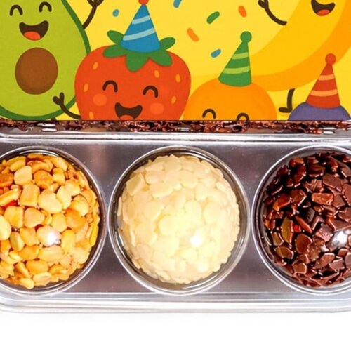 Embalagem Bolo Docinhos Personalizada Festa das Frutas