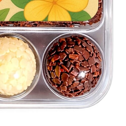 Embalagem Bolo Docinhos Personalizada Flores Tropicais