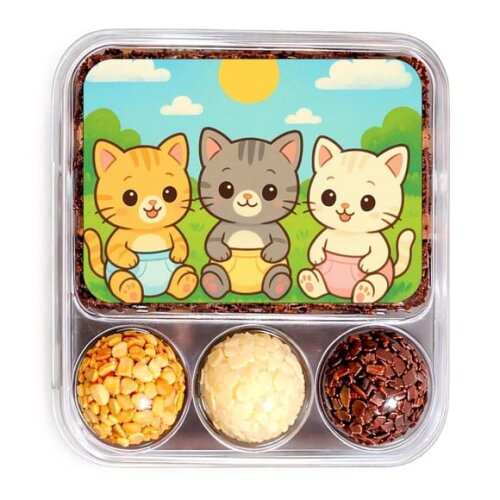 Embalagem Bolo Docinhos Personalizada Gatinhos Baby