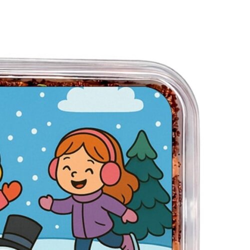 Embalagem Bolo Docinhos Personalizada Inverno Divertido