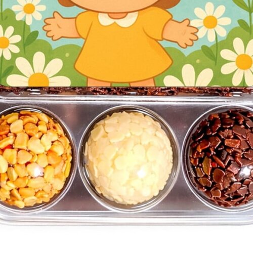 Embalagem Bolo Docinhos Personalizada Jardim das Margaridas