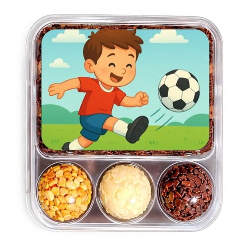 Embalagem Bolo Docinhos Personalizada Jogador de Futebol
