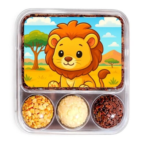 Embalagem Bolo Docinhos Personalizada Leão Baby
