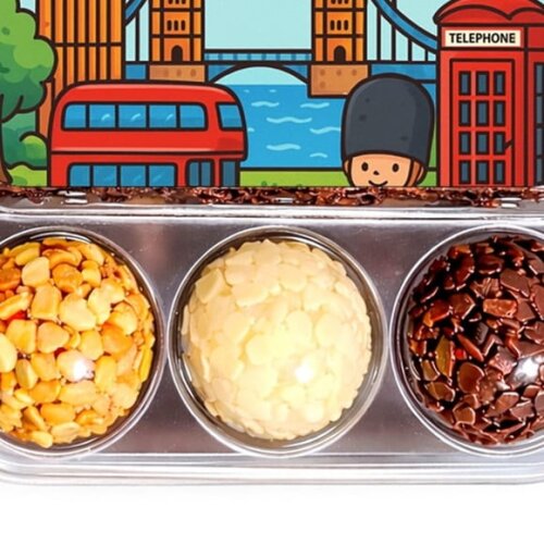 Embalagem Bolo Docinhos Personalizada Londres