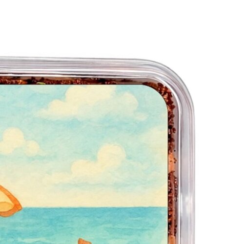 Embalagem Bolo Docinhos Personalizada Mar e Praia Aquarela