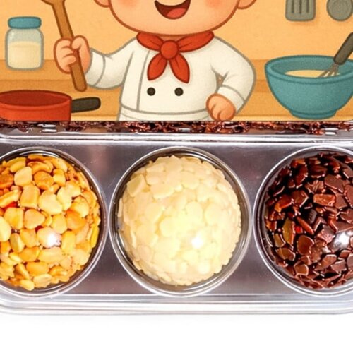 Embalagem Bolo Docinhos Personalizada Mini Chefe Menino