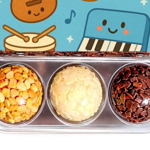 Embalagem Bolo Docinhos Personalizada Músicas Instrumentos