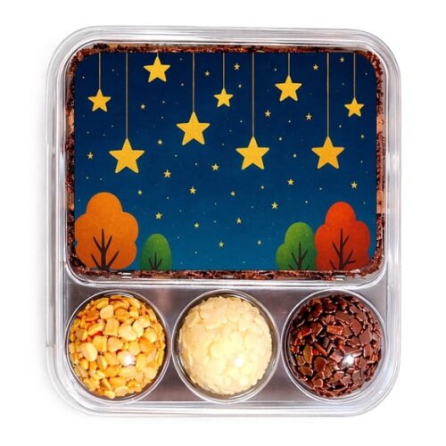 Embalagem Bolo Docinhos Personalizada Noite das Estrelas