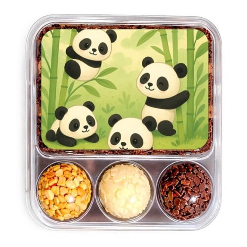 Embalagem Bolo Docinhos Personalizada Pandinhas