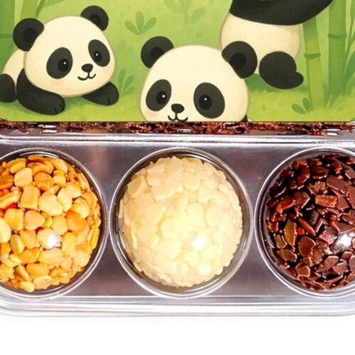 Embalagem Bolo Docinhos Personalizada Pandinhas