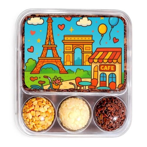 Embalagem Bolo Docinhos Personalizada Paris