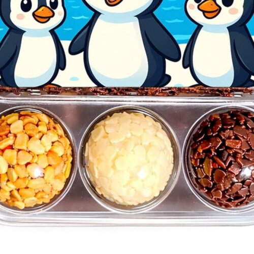 Embalagem Bolo Docinhos Personalizada Pinguins