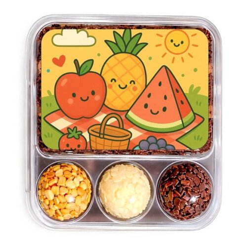 Embalagem Bolo Docinhos Personalizada Piquenique das Frutas