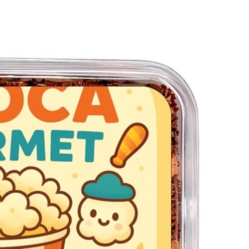 Embalagem Bolo Docinhos Personalizada Pipoca Gourmet Kids
