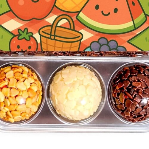 Embalagem Bolo Docinhos Personalizada Piquenique das Frutas