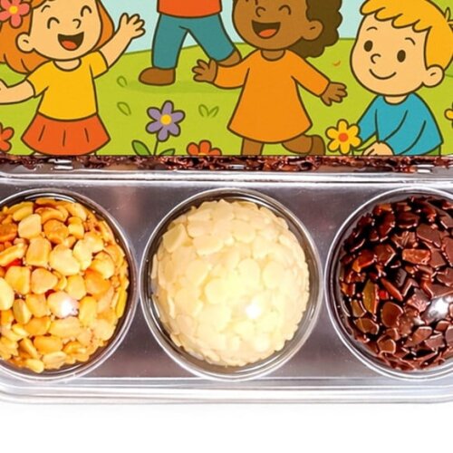 Embalagem Bolo Docinhos Personalizada Primavera Divertida