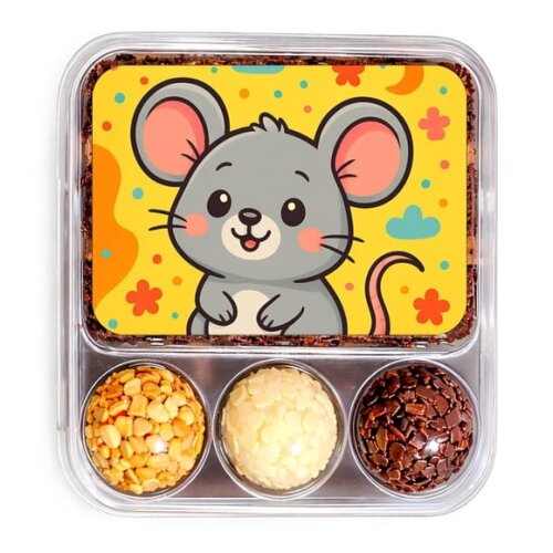 Embalagem Bolo Docinhos Personalizada Ratinho Fofo
