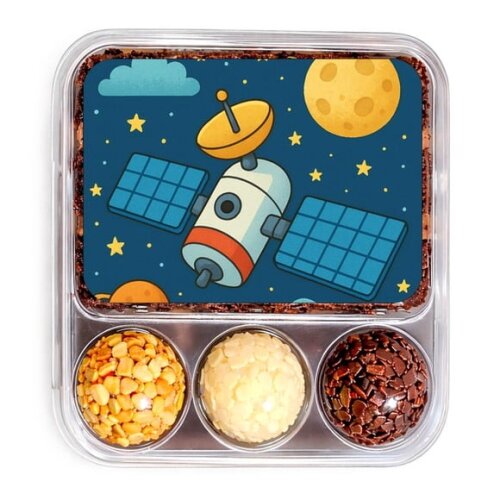 Embalagem Bolo Docinhos Personalizada Satélite