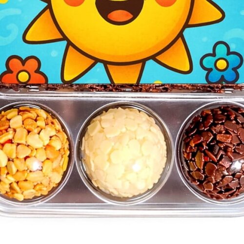 Embalagem Bolo Docinhos Personalizada Sol Sorridente