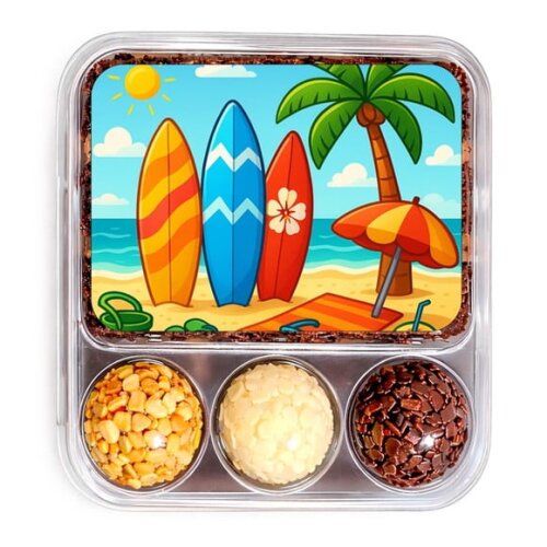 Embalagem Bolo Docinhos Personalizada Surf