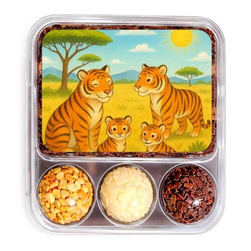 Embalagem Bolo Docinhos Personalizada Tigres