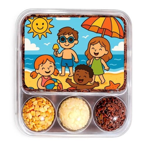 Embalagem Bolo Docinhos Personalizada Verão Divertido
