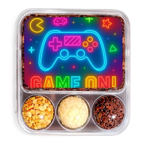 Embalagem Bolo Docinhos Personalizada Video Game Neon