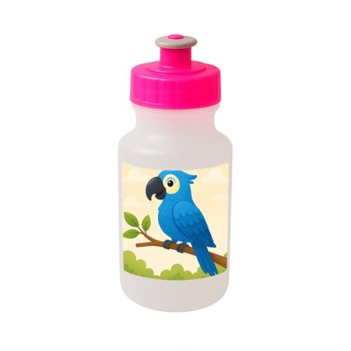 Garrafinha Squeeze Personalizada Arara Azul