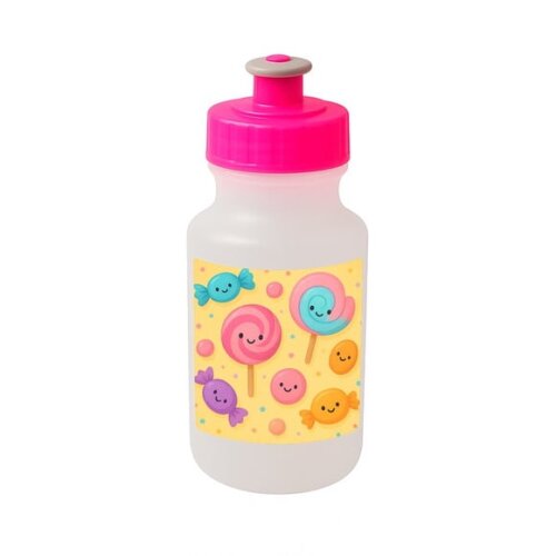 Garrafinha Squeeze Personalizada Balas e Pirulitos