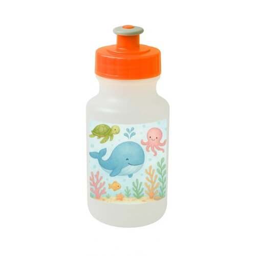 Garrafinha Squeeze Personalizada Baleia Aquarela