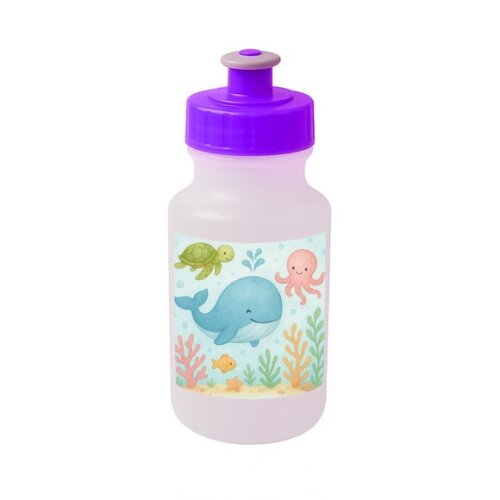 Garrafinha Squeeze Personalizada Baleia Aquarela