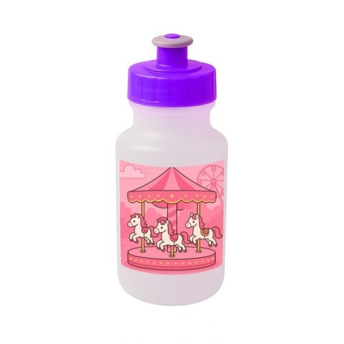 Garrafinha Squeeze Personalizada Carrossel Rosa