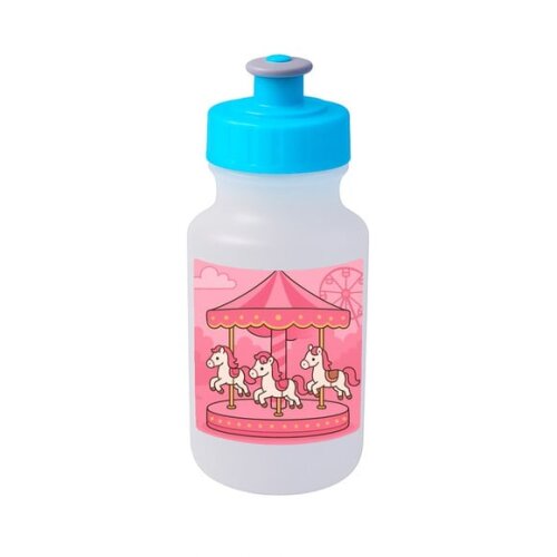 Garrafinha Squeeze Personalizada Carrossel Rosa
