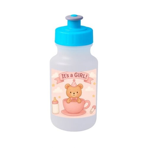 Garrafinha Squeeze Personalizada Chá de Bebê Menina