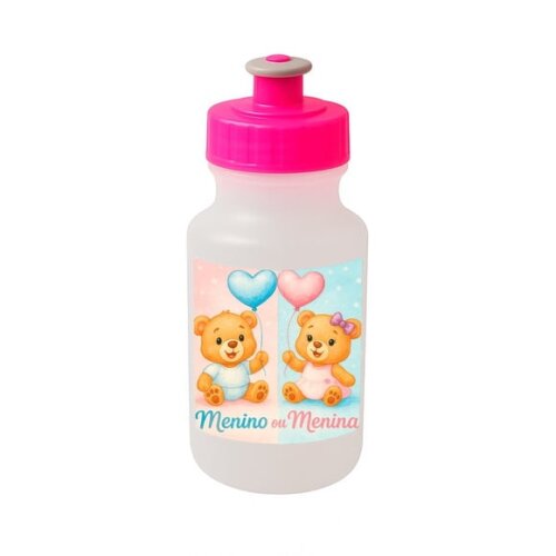 Garrafinha Squeeze Personalizada Chá de Revelação