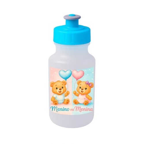 Garrafinha Squeeze Personalizada Chá de Revelação