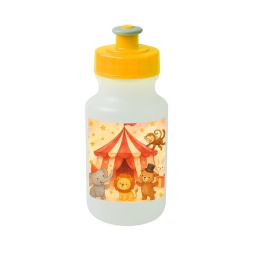 Garrafinha Squeeze Personalizada Circo Aquarela