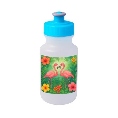 Garrafinha Squeeze Personalizada Flamingo Aquarela