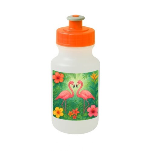 Garrafinha Squeeze Personalizada Flamingo Aquarela
