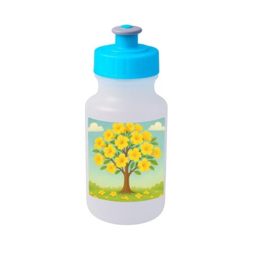 Garrafinha Squeeze Personalizada Flor de Ipê Amarela