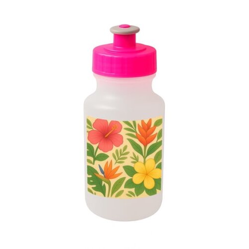 Garrafinha Squeeze Personalizada Flores Tropicais