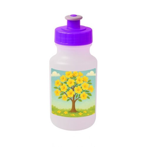 Garrafinha Squeeze Personalizada Flor de Ipê Amarela