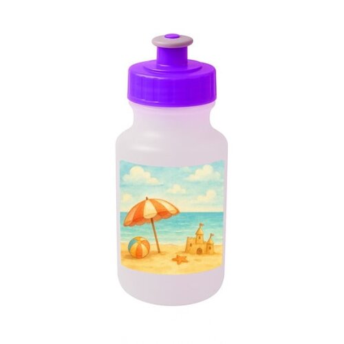 Garrafinha Squeeze Personalizada Mar e Praia Aquarela