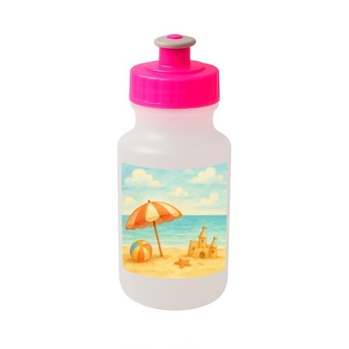 Garrafinha Squeeze Personalizada Mar e Praia Aquarela