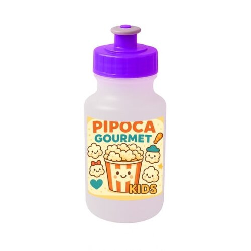 Garrafinha Squeeze Personalizada Pipoca Gourmet Kids